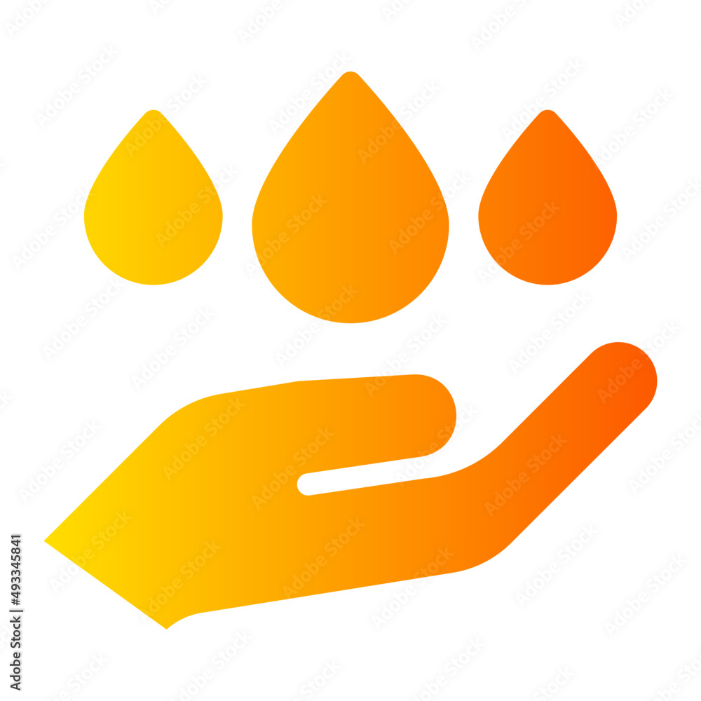 washing hand gradient icon