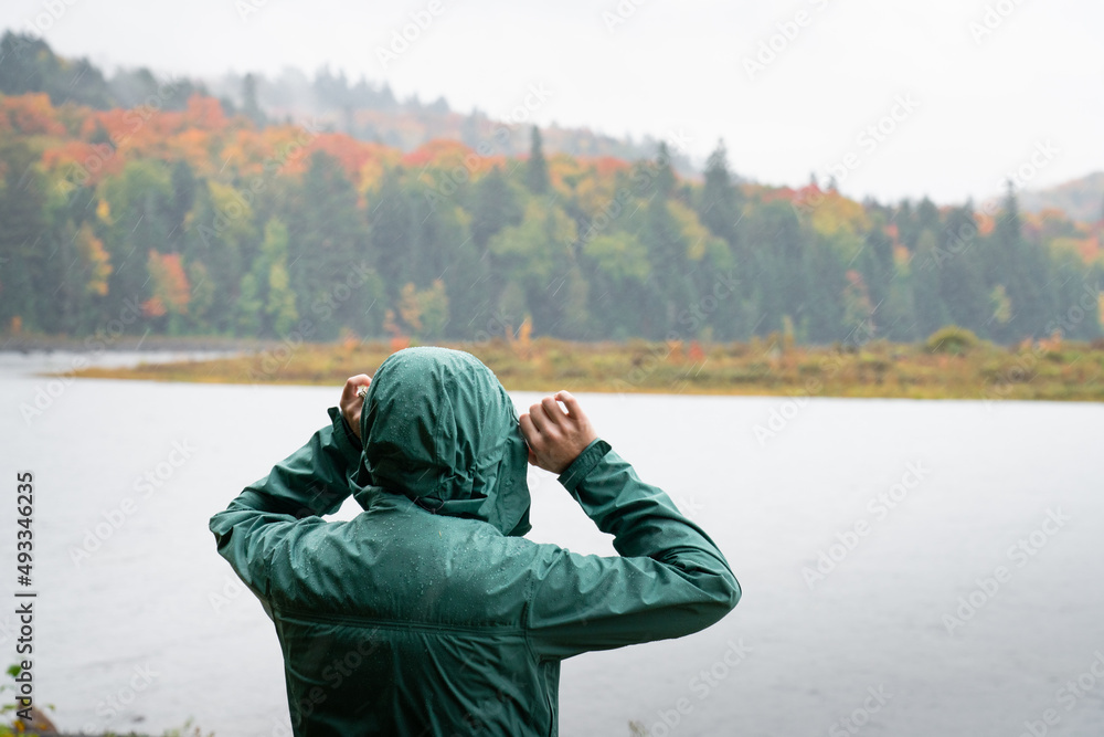 Autumn Canoe Trip Camping Rain Autumn Canoe Trip Camping Rain