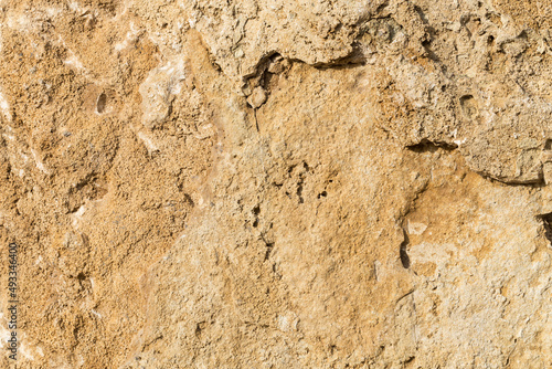 Large sandstone slab, background. Layered structure of sedimentary rocks.