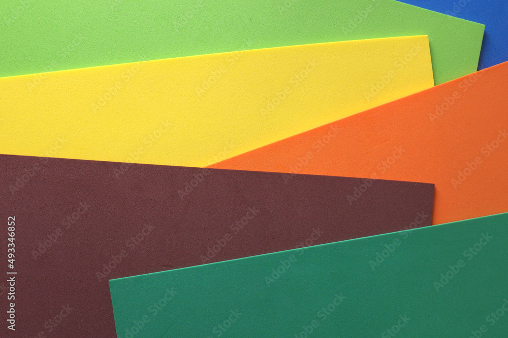Colorful combination of flat surfaces ...