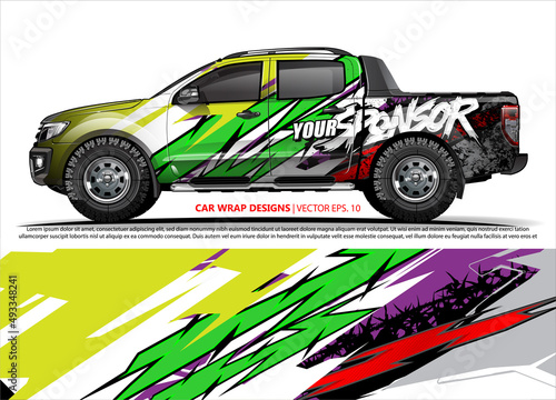 truck graphics. modern camouflage design for vehicle vinyl wrap  