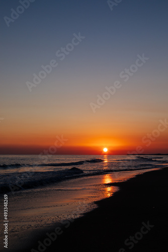 Sunset in the mediterranean sea photo