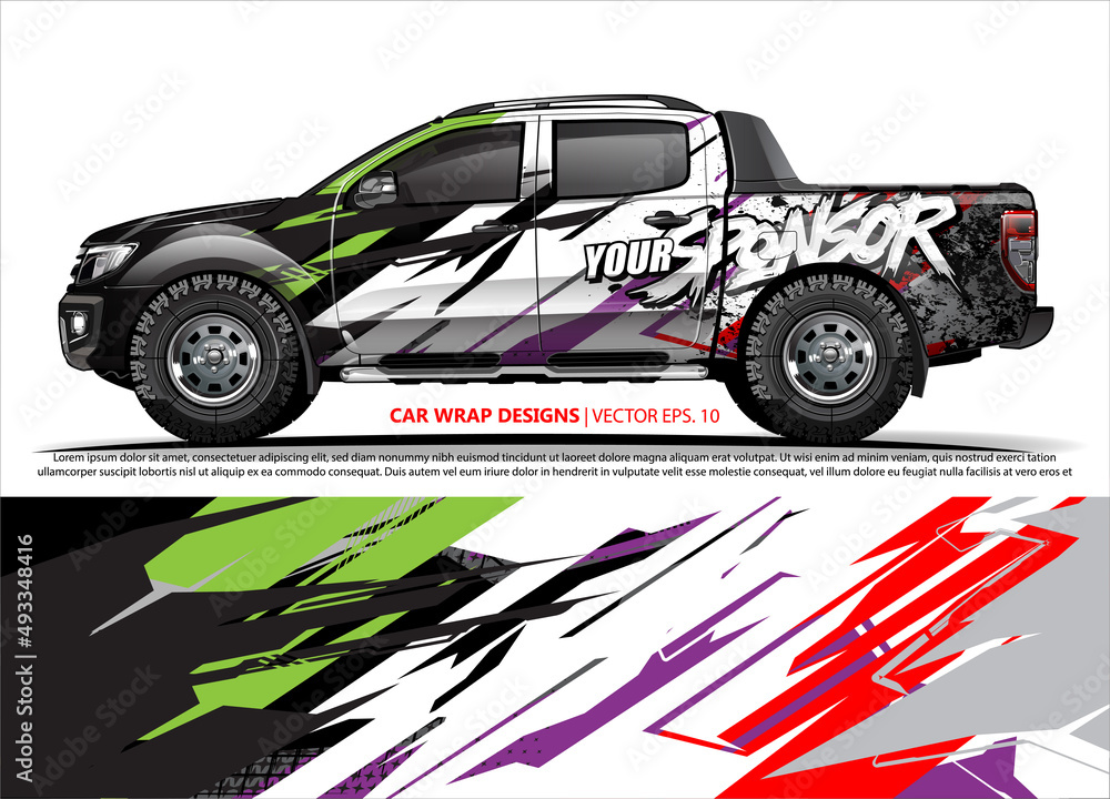 truck graphics. modern camouflage design for vehicle vinyl wrap 
