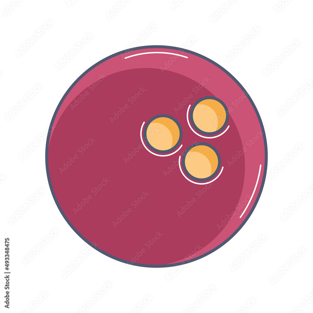 Isolated colored bowling ball toy icon flat design Vector Isolated colored bowling ball toy icon flat design Vector