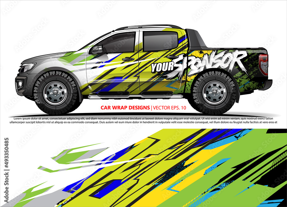 truck graphics. modern camouflage design for vehicle vinyl wrap 
