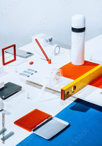 Office Supplies / Objects /Stationary/abstract set up photo