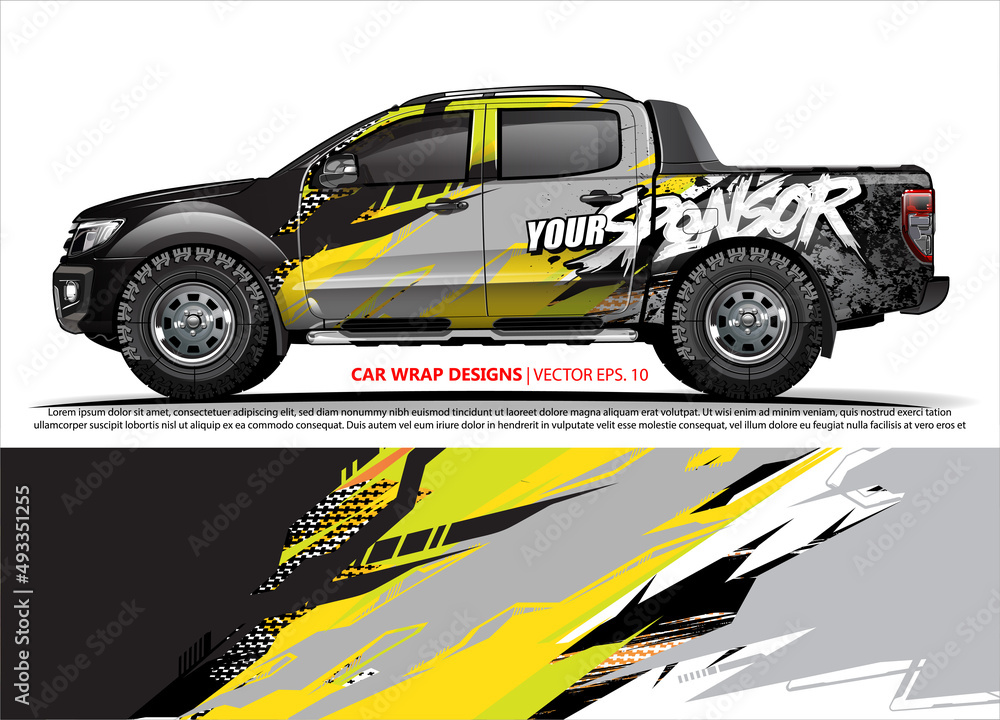 truck graphics. modern camouflage design for vehicle vinyl wrap 
