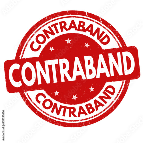 Contraband grunge rubber stamp