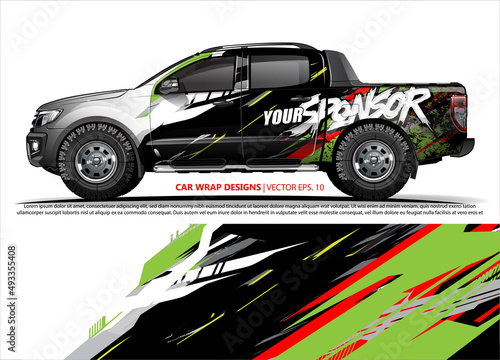 truck graphics. modern camouflage design for vehicle vinyl wrap  