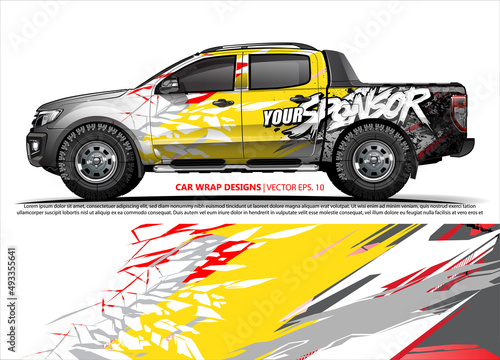 truck graphics. modern camouflage design for vehicle vinyl wrap  