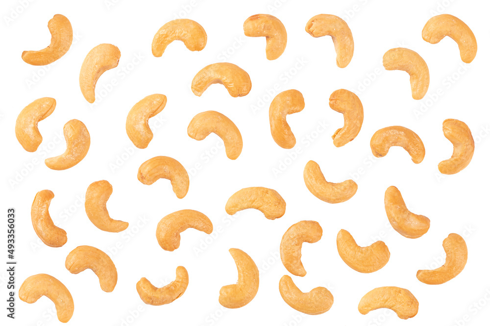 Cashew nuts isolated on white background. Cashew nuts isolated on white background.