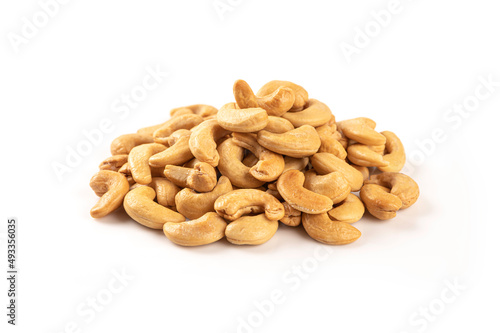 Cashew nuts isolated on white