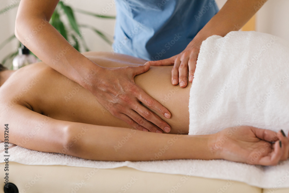 Anonymous massage therapist at work Anonymous massage therapist at work