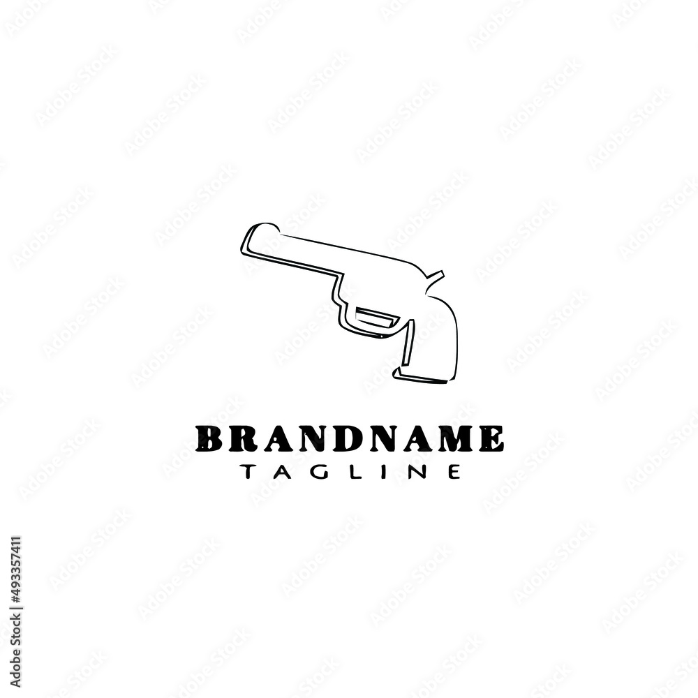 gun design logo icon vector illustration gun design logo icon vector illustration