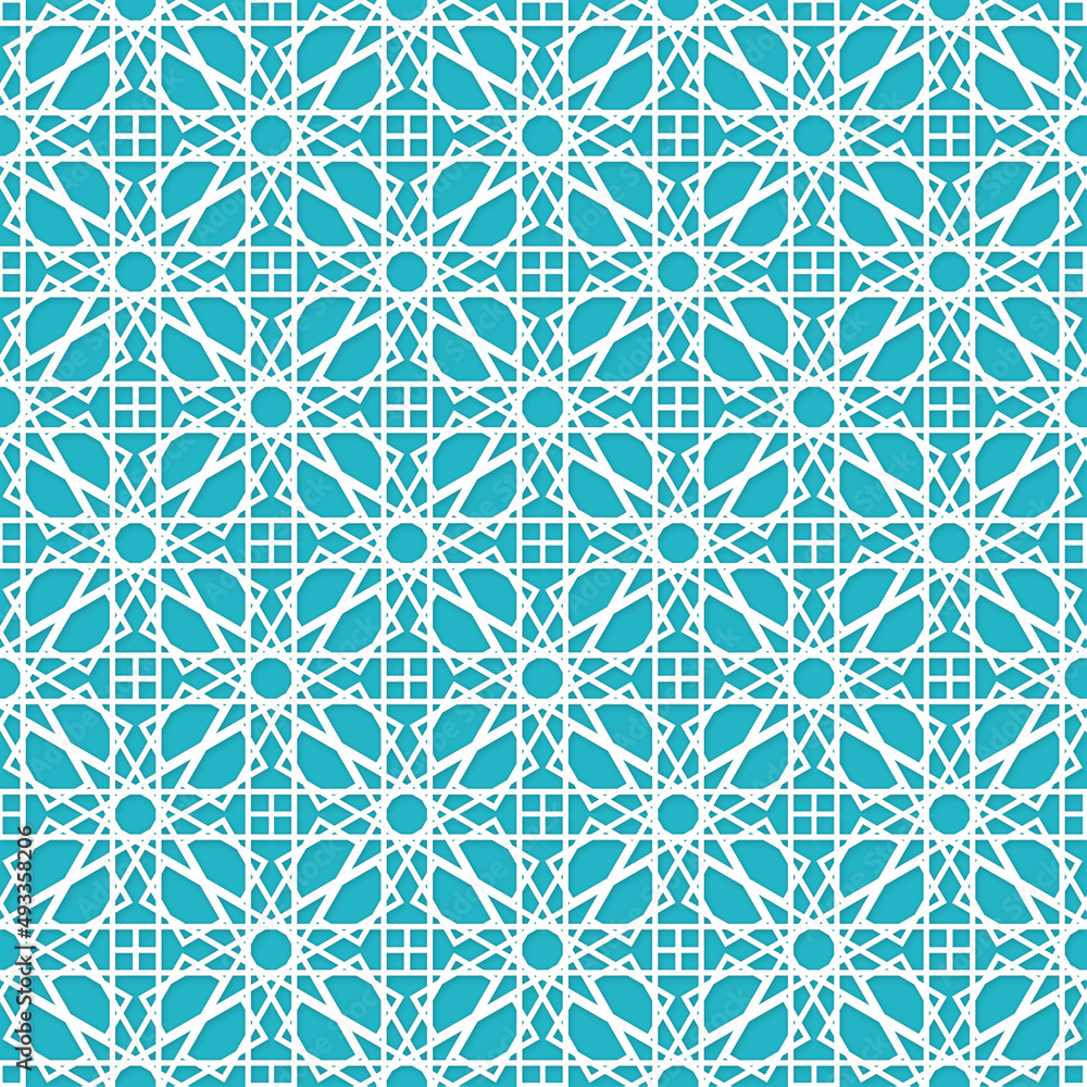 classical islamic ornamental pattern seammless