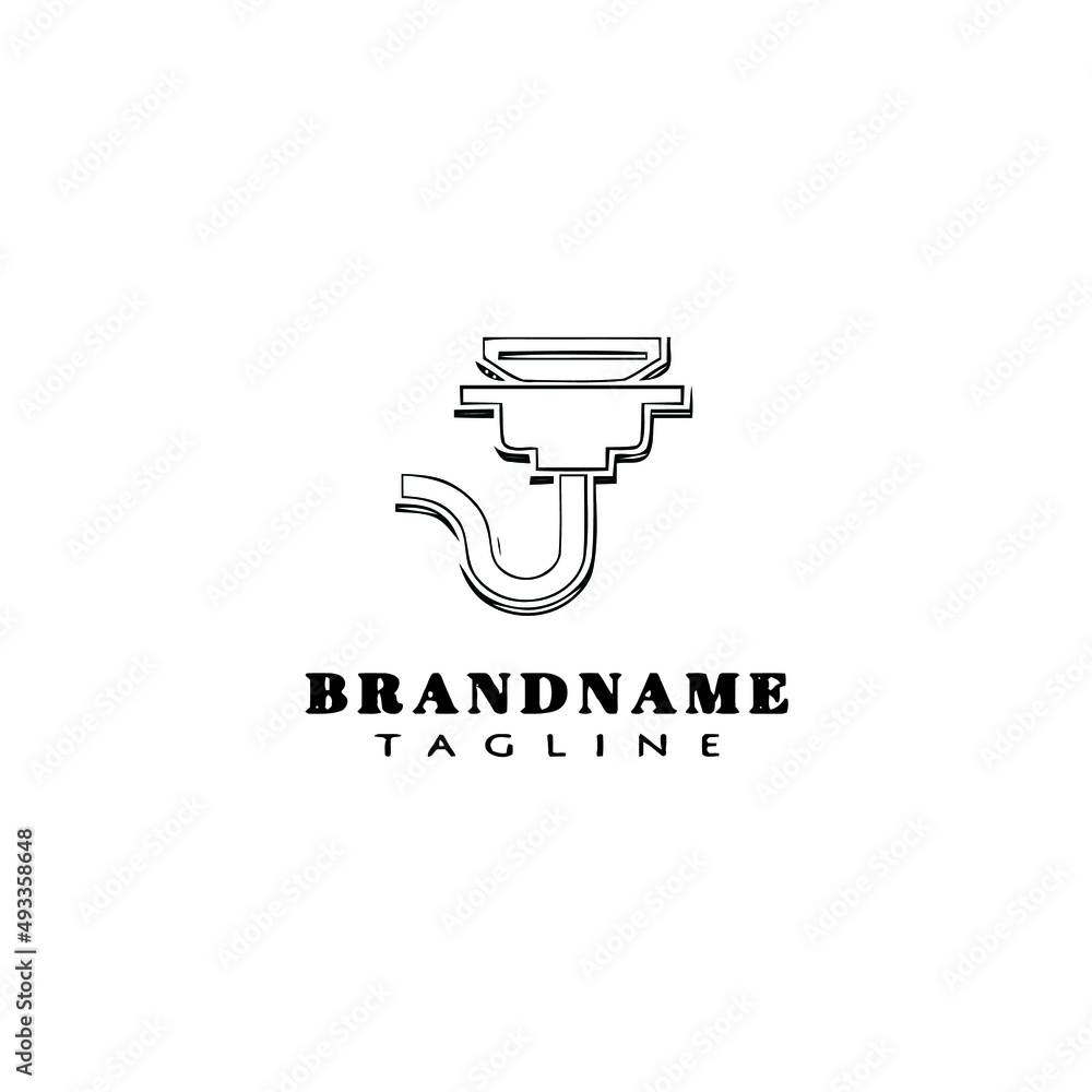 gutter logo cartoon icon design template black isolated vector illustration gutter logo cartoon icon design template black isolated vector illustration