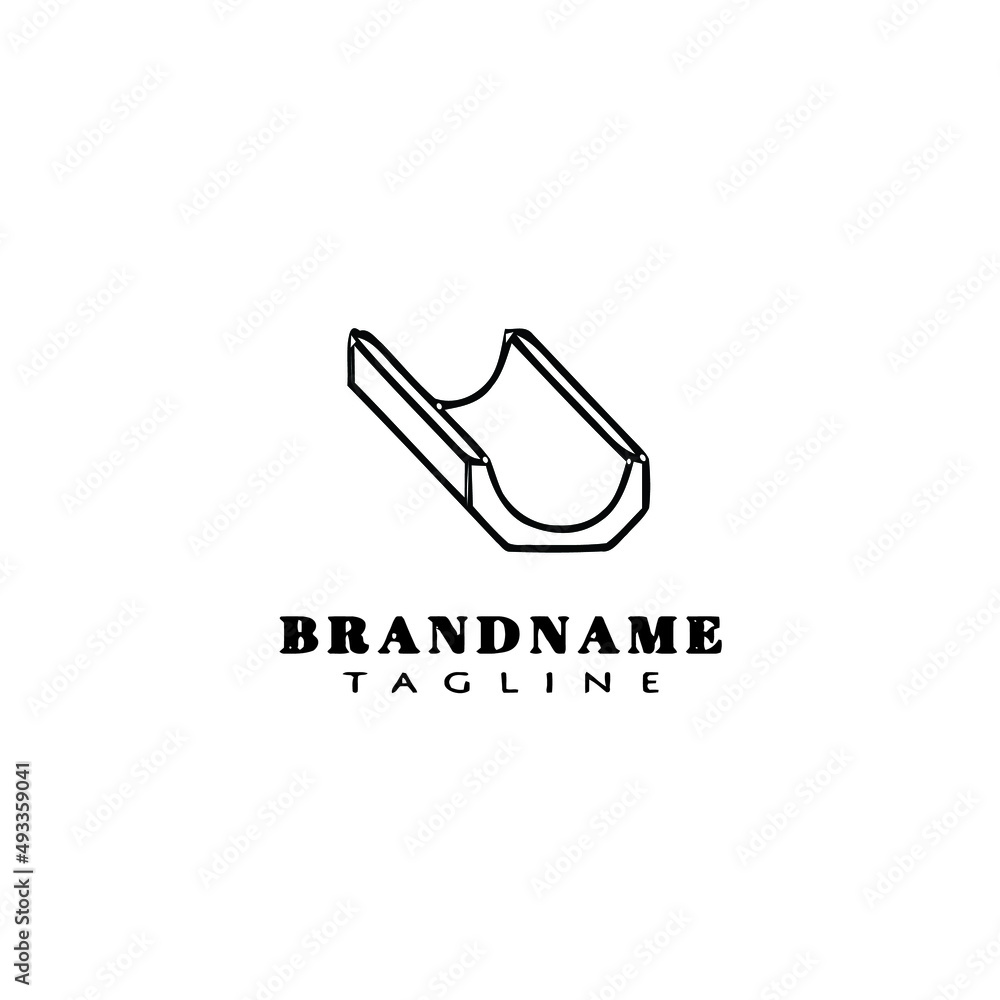 gutter logo cartoon icon design template black isolated vector illustration gutter logo cartoon icon design template black isolated vector illustration