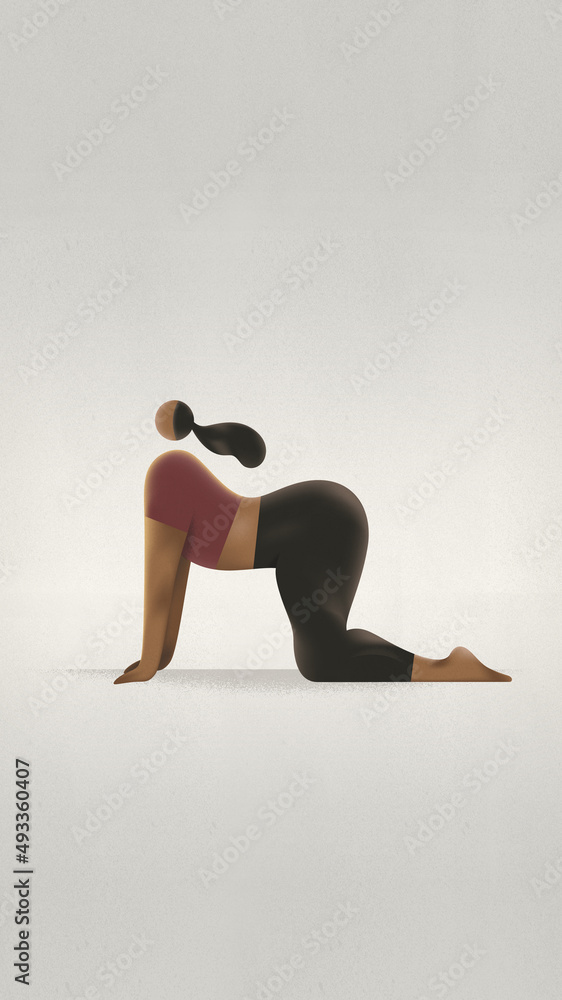 black woman doing fitness exercise. Yoga meditation. black woman doing fitness exercise. Yoga meditation.
