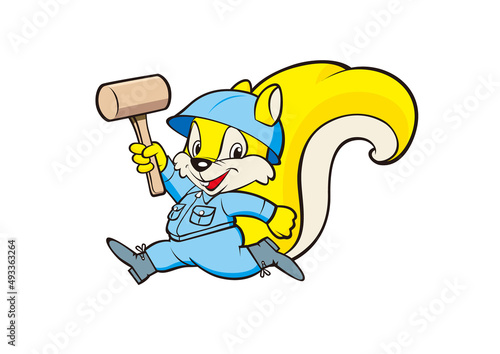 りす、キャラクター、リフォーム、大工