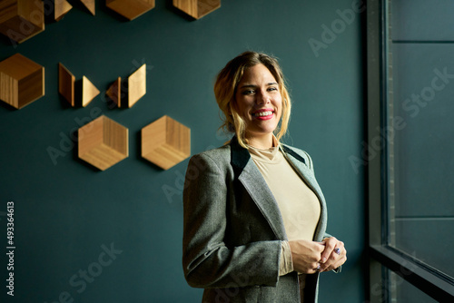 business woman smiling photo