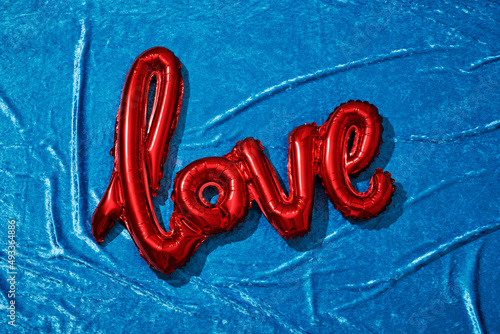 balloon in the shape of the word love 