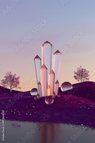 Glass surreal totem photo