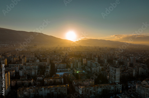 Aerial Urban Scene photo