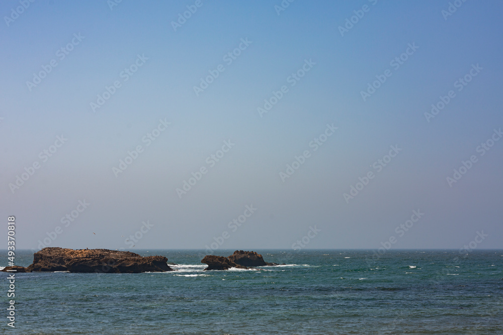 Views from the coast of the Atlantic ocean in Essaouira, Morocco Views from the coast of the Atlantic ocean in Essaouira, Morocco