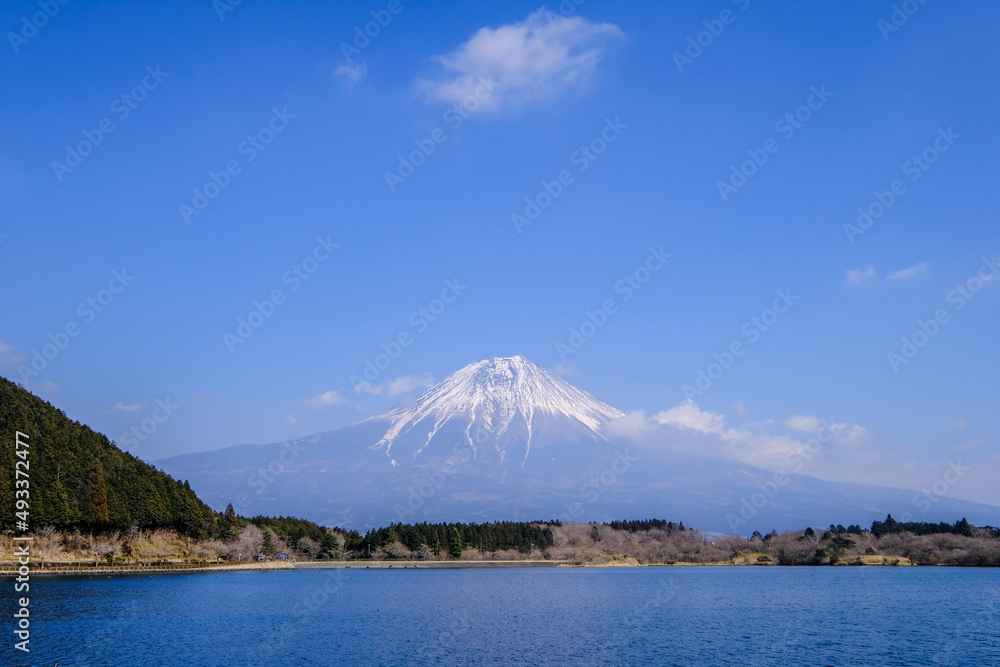 静岡県富士宮市の田貫湖と富士山