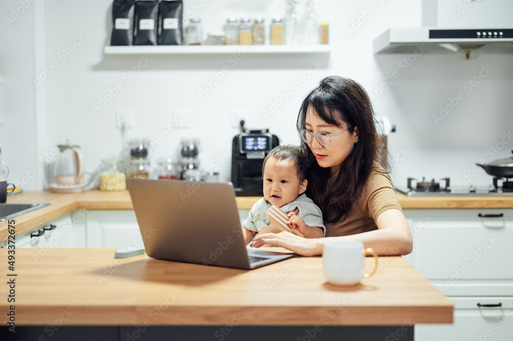 Young woman working from home Young woman working from home