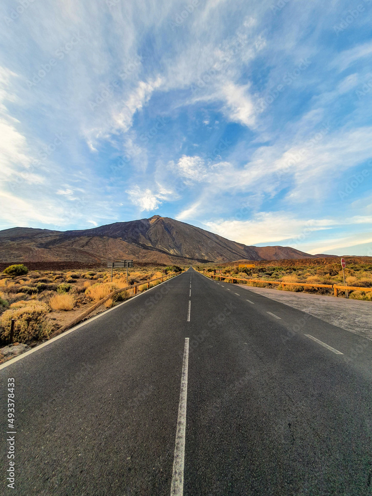 road towards the top of El Teide road towards the top of El Teide