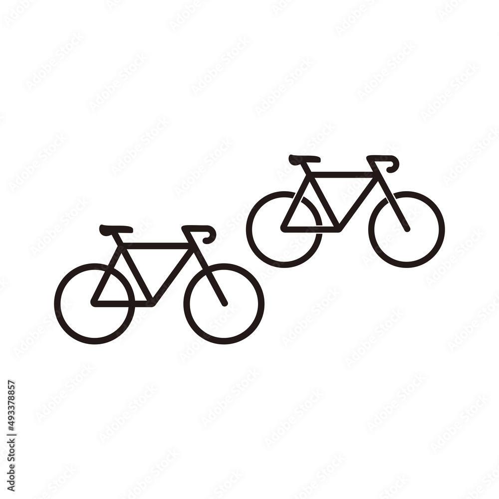 Fototapeta premium bicycle set icon vector on white background
