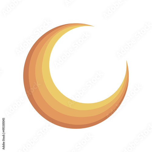 Fotobehang golden crescent moon