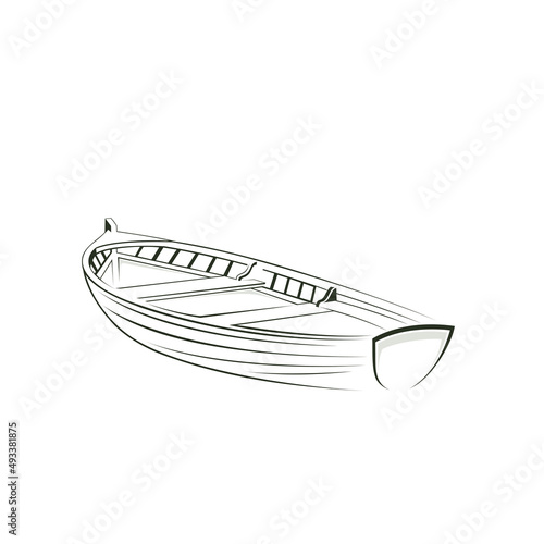 outline design logo icon boat © arif purnomo