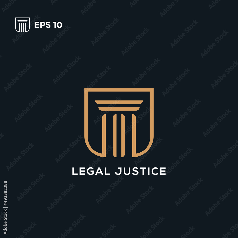 pillar logo design in minimalist style for logo template, legal entity pillar logo design in minimalist style for logo template, legal entity