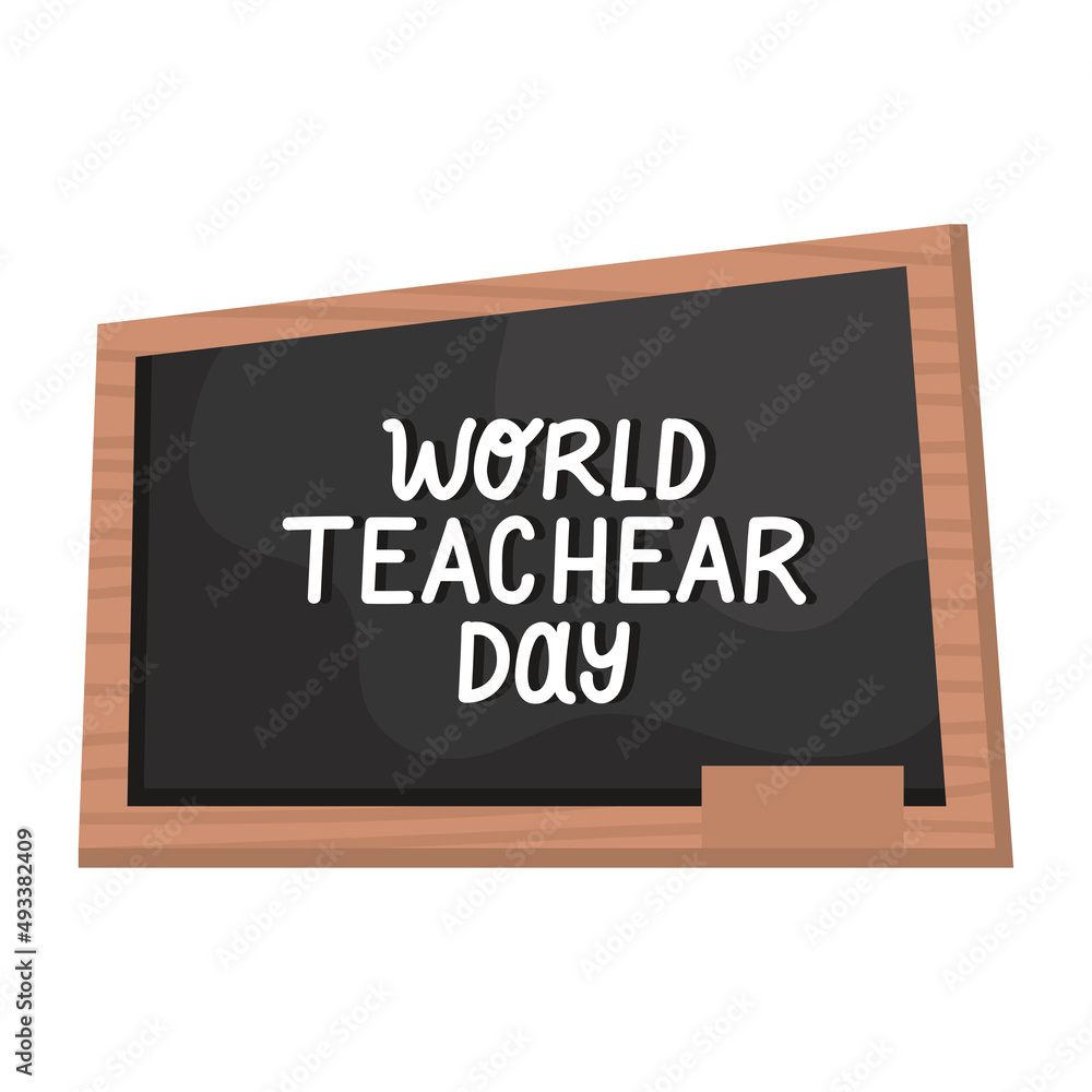 Obraz premium teacher day lettering