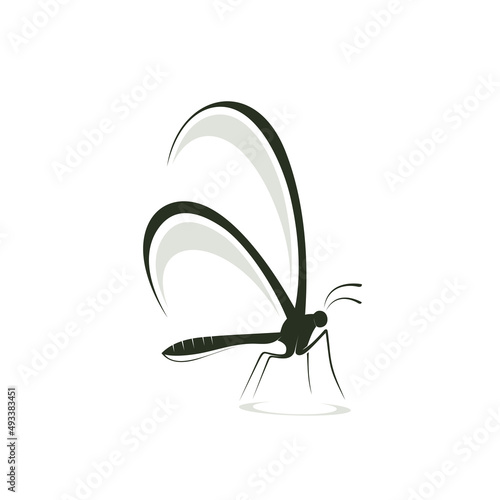 outline design logo butterfly animal