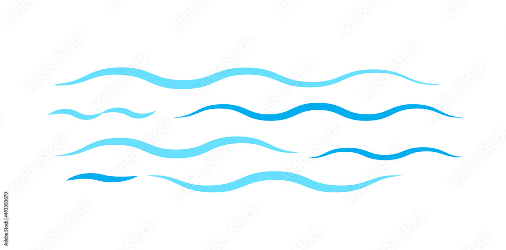 Water Wave Line Vector