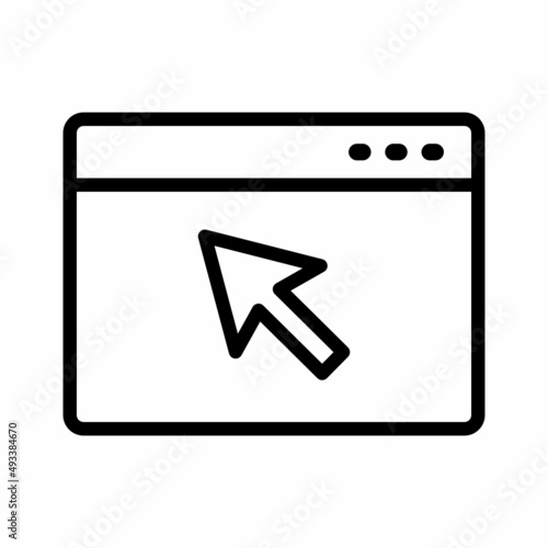 Webpage cursor outline icon