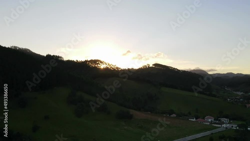 sunset in the mountains