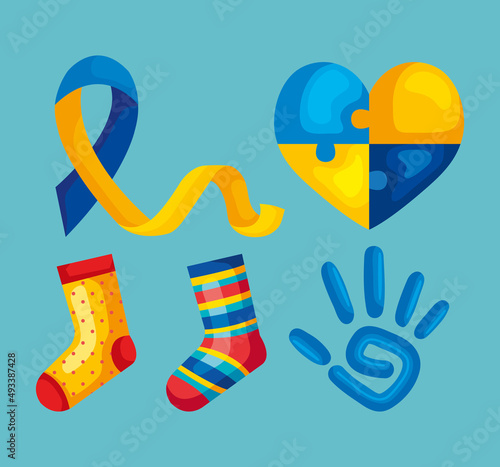down syndrome day five icons