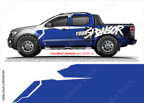 Race car wrap design vector for vehicle vinyl sticker and automotive decal livery

