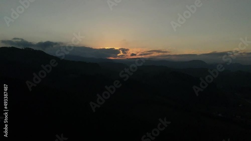 sunset in the mountains