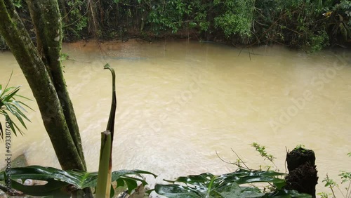 water flowing into the pool
