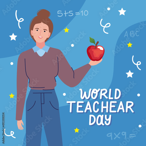 teachers day lettering poster