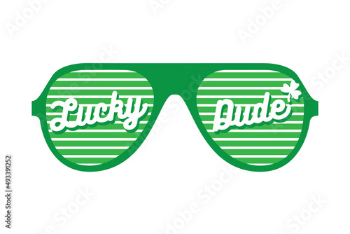 Lucky dude sunglasses ,St Patrick's day , good for T shirt print, poster banner and gift design.