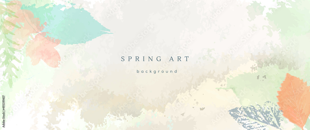 Fototapeta premium spring season vector background pastel banner blue