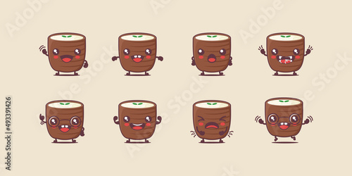 Lassi drink cartoon. vector illustration of fresh drink from india or pakistan