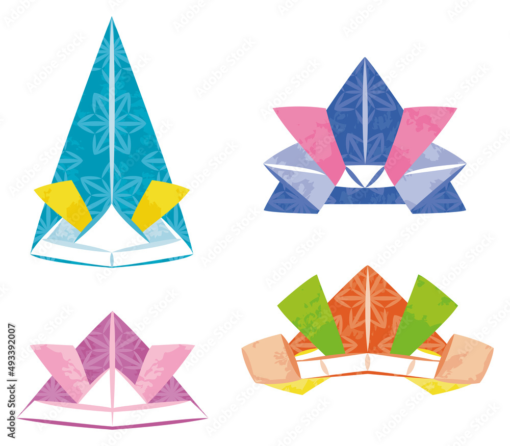 5月 こどもの日 折り紙の兜イラスト Stock ベクター Adobe Stock