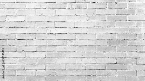 brick wall texture Background  White brick wall panoramic background